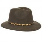 Cappello sportivo in feltro di lana con cinturino intrecciato - Bestseller verde oliva.