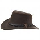Cappello in pelle stile australiano di primissima qualit� marrone