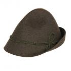 PREMIUM | Cappello arrotolabile in feltro di lana con cordoncino di seta verde scuro