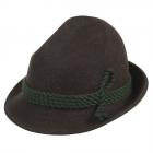 PREMIUM | Cappello arrotolabile in feltro di lana con cordino marrone scuro