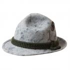 Cappello tirolese con taschino laterale per piume firmato Hutter grigio