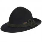 cappello in feltro di lana con cordone firmato Hutter nero