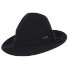 cappello in feltro di lana con cordone firmato Hutter blu scuro