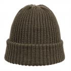 HUTTER | Cappello in maglia premium con risvolto in 100% lana merino verde loden