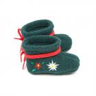 pantofoline beb� con ricamo fiorale Edelweiss verde