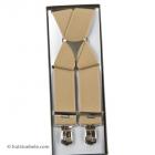 Bretella classica con super clip beige