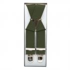 Bretella classica con super clip verde loden