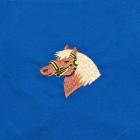 grembiule blu per bimbi con motivo "cavallo" blu