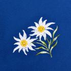 grembiule blu con motivo "2 Edelweiss" blu