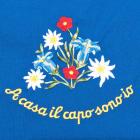 grembiule tirolese blu con motivo "A casa il capo sono io" blu