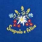 Grembiule tirolese in italiano blu