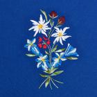Grembiule blu con motivo "fiori vari". blu