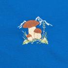 grembiule tirolese blu con motivo "funghi" blu