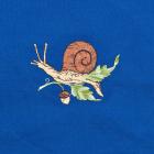 grembiule blu per bimbi con motivo "lumaca" blu