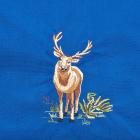 grembiule tirolese blu con motivo "cervo" blu