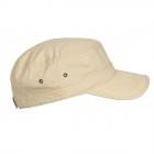 HUTTER | berretto con visiera in cotone beige