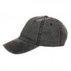 HUTTER | cappello con visiera in jeans lavato used look nero