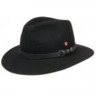 MAYSER | Cappello in feltro a tesa larga e rifinito con cinturino in pelle nero
