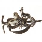 Accessorio per cappelli sul stile tirolese alpinico con animale al campione