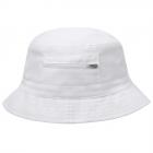 HUTTER | Cappello da pescatore a secchiello in cotone bianco
