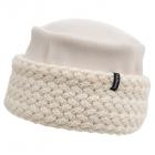 McBeanie | Cuffia in pile con risvolto lavorato a maglia bianco naturale