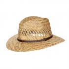 HUTTER | Cappello paglia naturale traforata con cinturino e tesa larga naturale