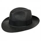Cappello in paglia con fascia nera firmato HUTTER nero