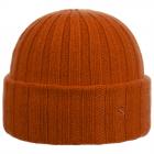 STETSON | cappello in maglia di 100 % cashmere con risvolto arancio