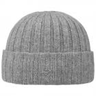 STETSON | cappello in maglia di 100 % cashmere con risvolto grigio chiaro