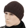 STETSON | cappello in maglia di 100 % cashmere con risvolto marrone