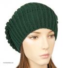 Cuffia tipo rasta in lana maglia per donna verde