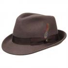 STETSON | Cappello trilby in feltro lana con falda stretta marrone