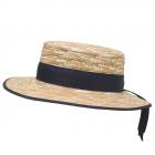 Cappello in paglia da gondoliere blu