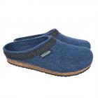 STEGMANN | Pantofole in feltro di lana con plantare in lattice di sughero jeans.