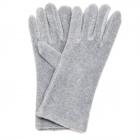 guanti da donna in pile grigio