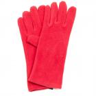 guanti da donna in pile rosso