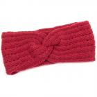 HUTTER | fascia donna in lana maglia made in Italy rosso scuro