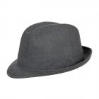 cappello trilby in puro cotone grigio