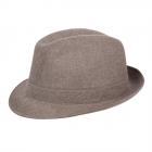 cappello trilby in puro cotone beige