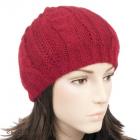 MODA | Cappelli da donna in maglia d'angora rosso scuro