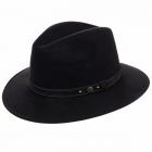 HUTTER | Cappello in feltro da viaggiatore a tesa larga marrone scuro