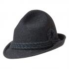 Cappello da cacciatore con cordoni di lana antracite