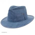 HUTTER | cappello uomo traveller in puro lino blu