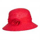 SEEBERGER | cappello paglia donna rosso fuoco