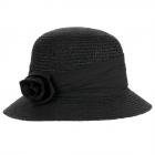SEEBERGER | cappello paglia donna nero