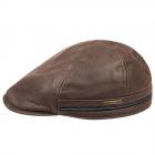 berretto piatto in pelle Redding by Stetson marrone