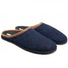 STEGMANN | Pantofole in pura lana con suola antiscivolo blu scuro