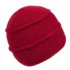 berretto a maglia da donna  rosso scuro