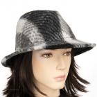 cappello tesuto da donna con tesa media nero