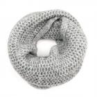 HUTTER | sciarpa loop scaldacollo per donna in lana maglia grigio
